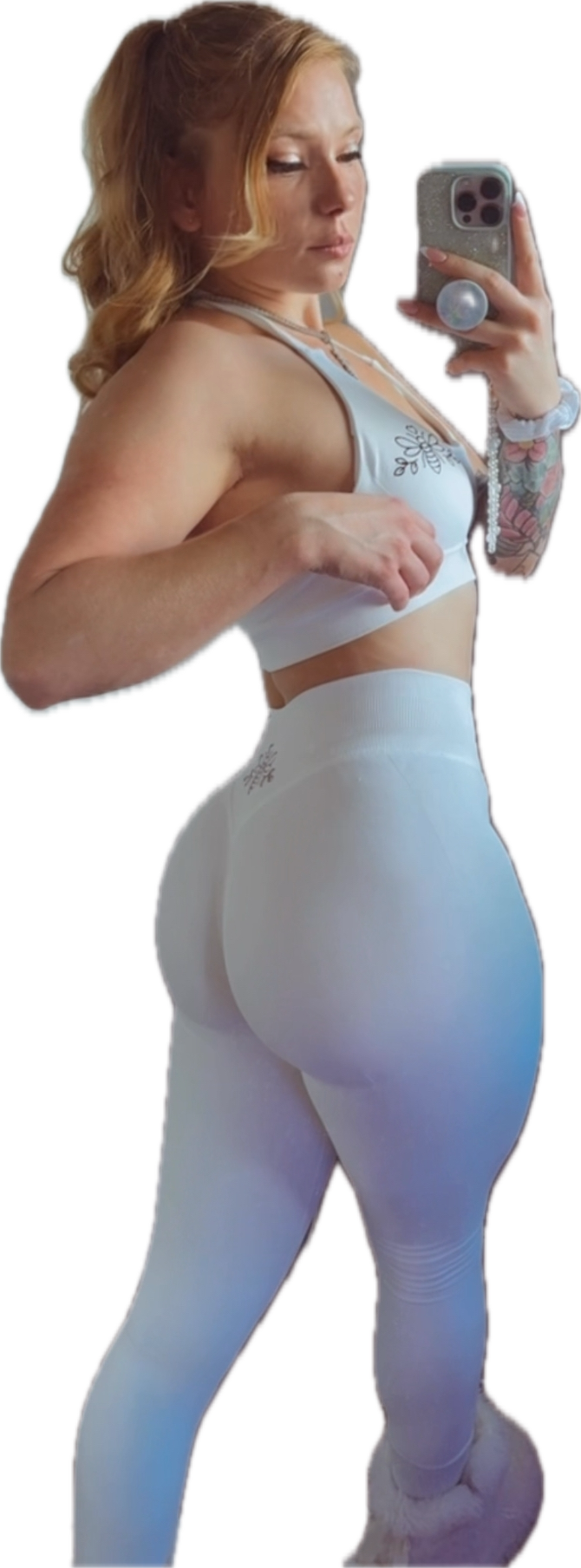 White Sporty Leggings Set image 0